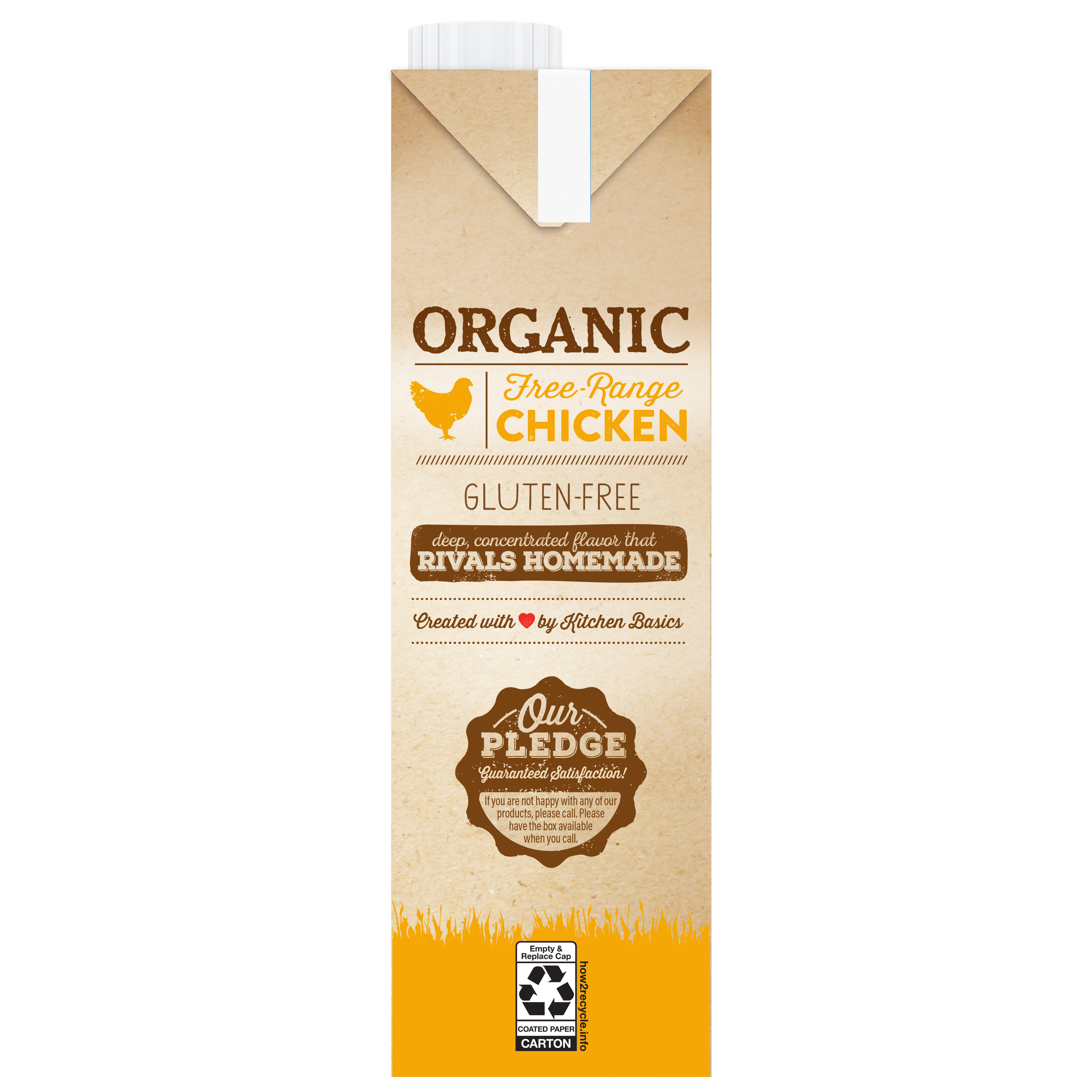 Kitchen Basics Organic Free Range Chicken Stock, 32 oz Carton, right