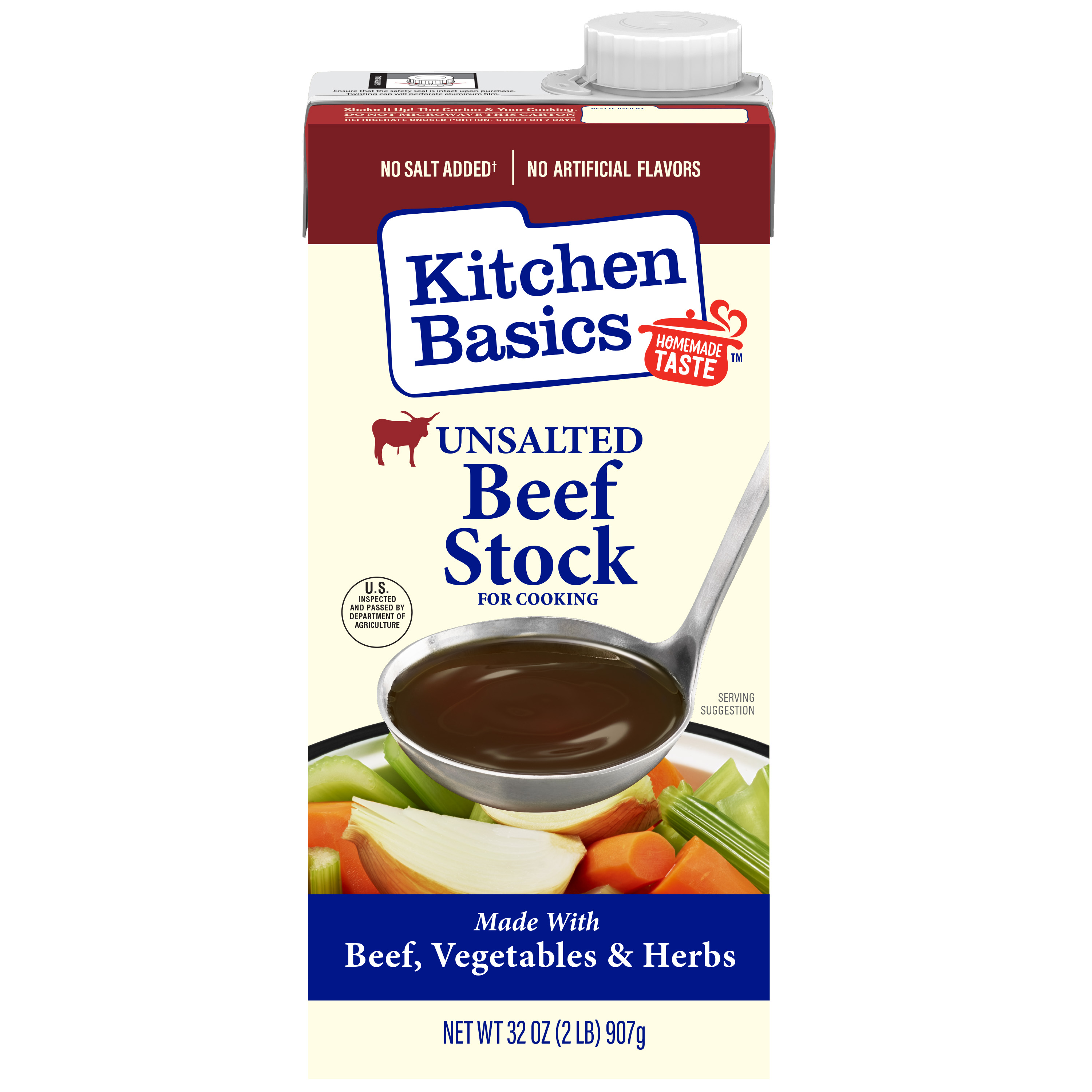 Unsalted Beef Stock, 32 oz | Kitchen Basics