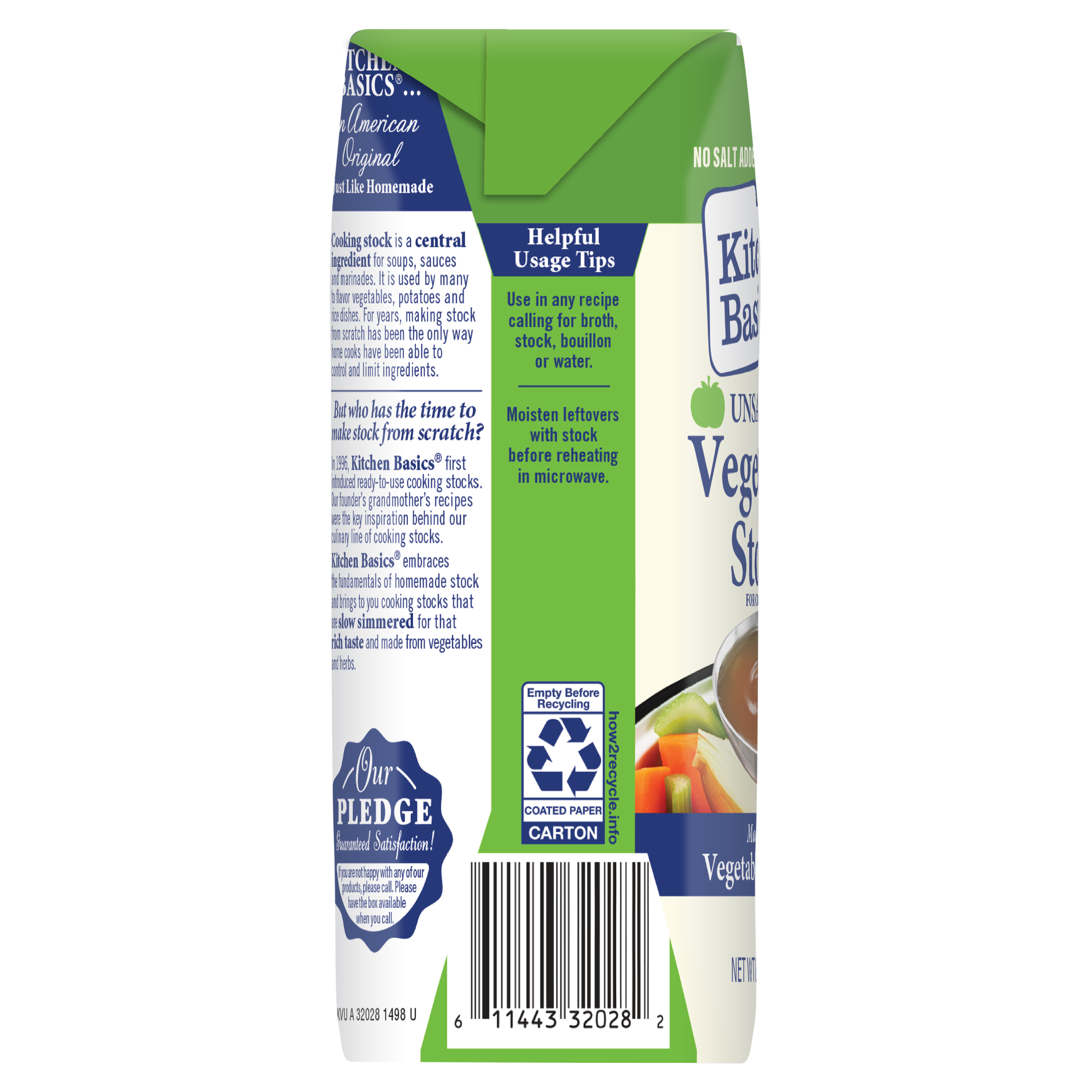 Unsalted Vegetable Stock, 8.25 oz Kitchen Basics