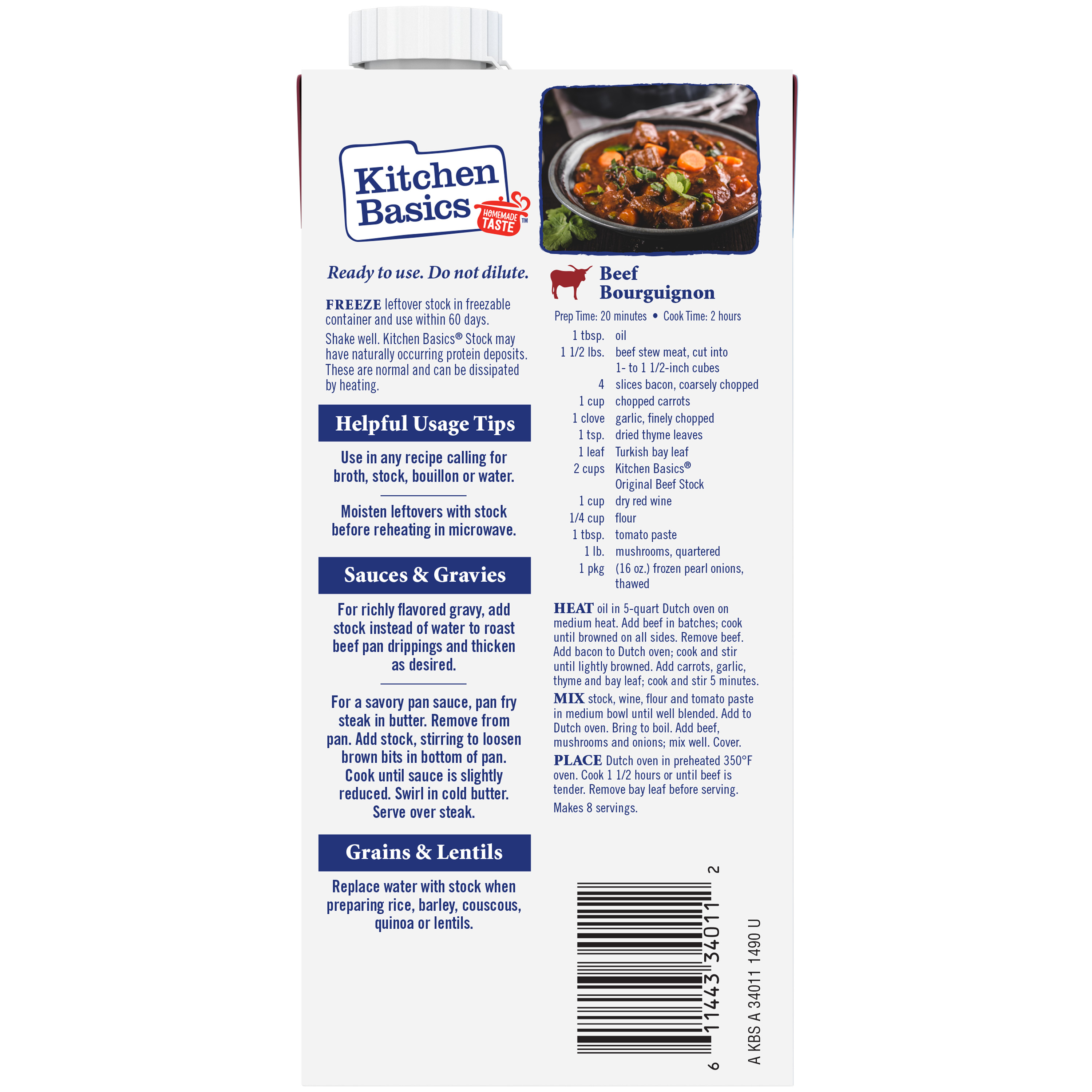 Original Beef Stock, 32 oz Kitchen Basics