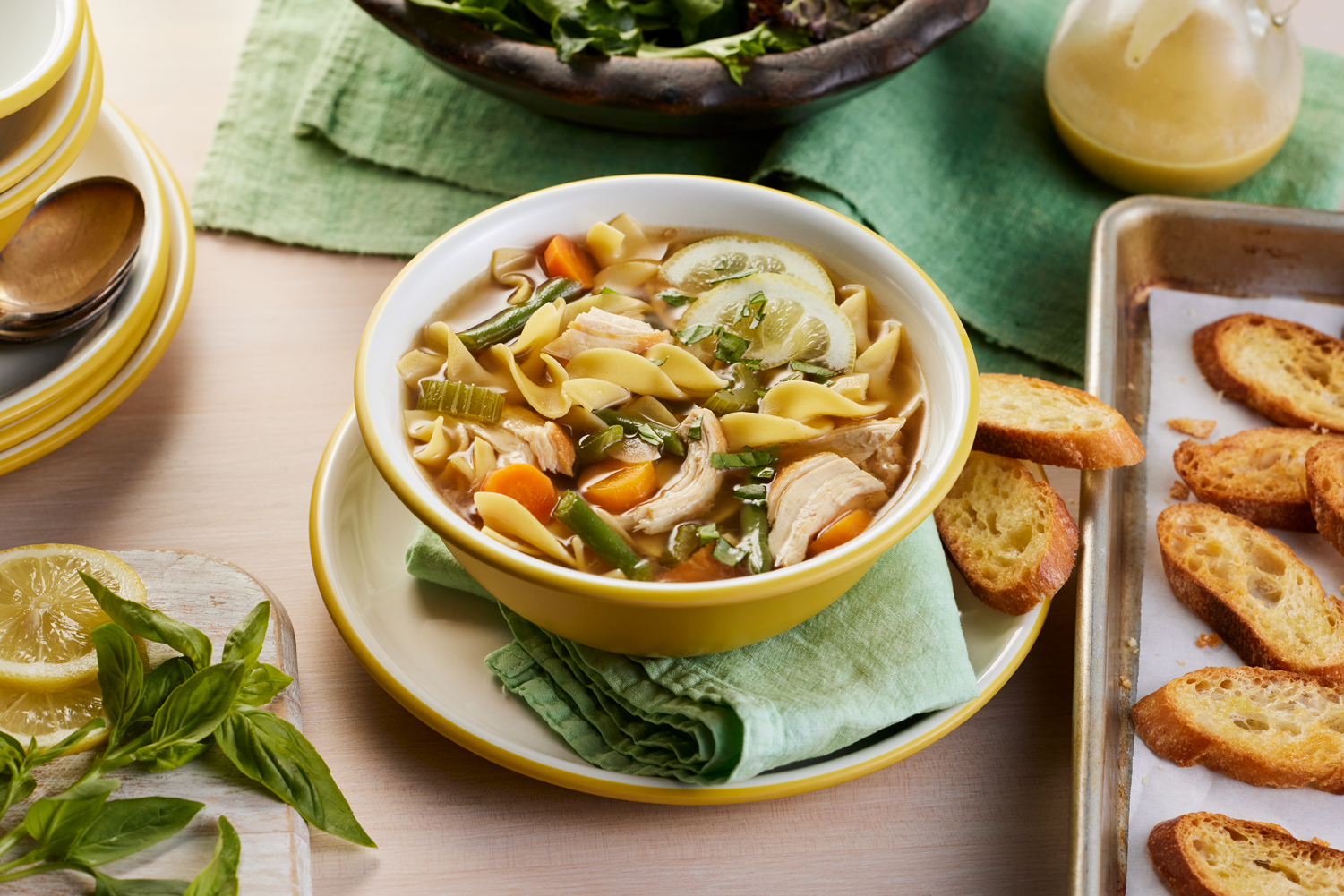 Lemon Ginger Chicken Noodle Soup