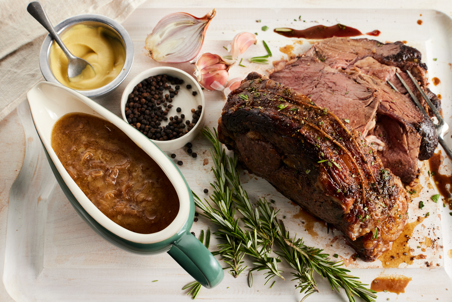 Rosemary Pepper Ribeye Roast Au Jus