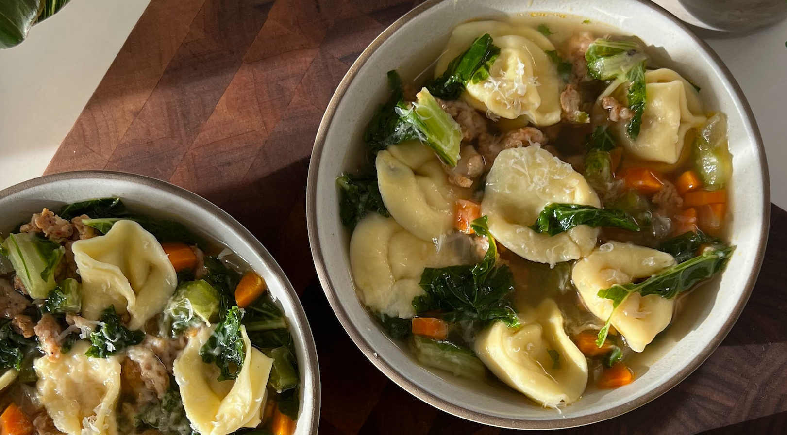 Kitchen Basics Kale Tortellini Soup