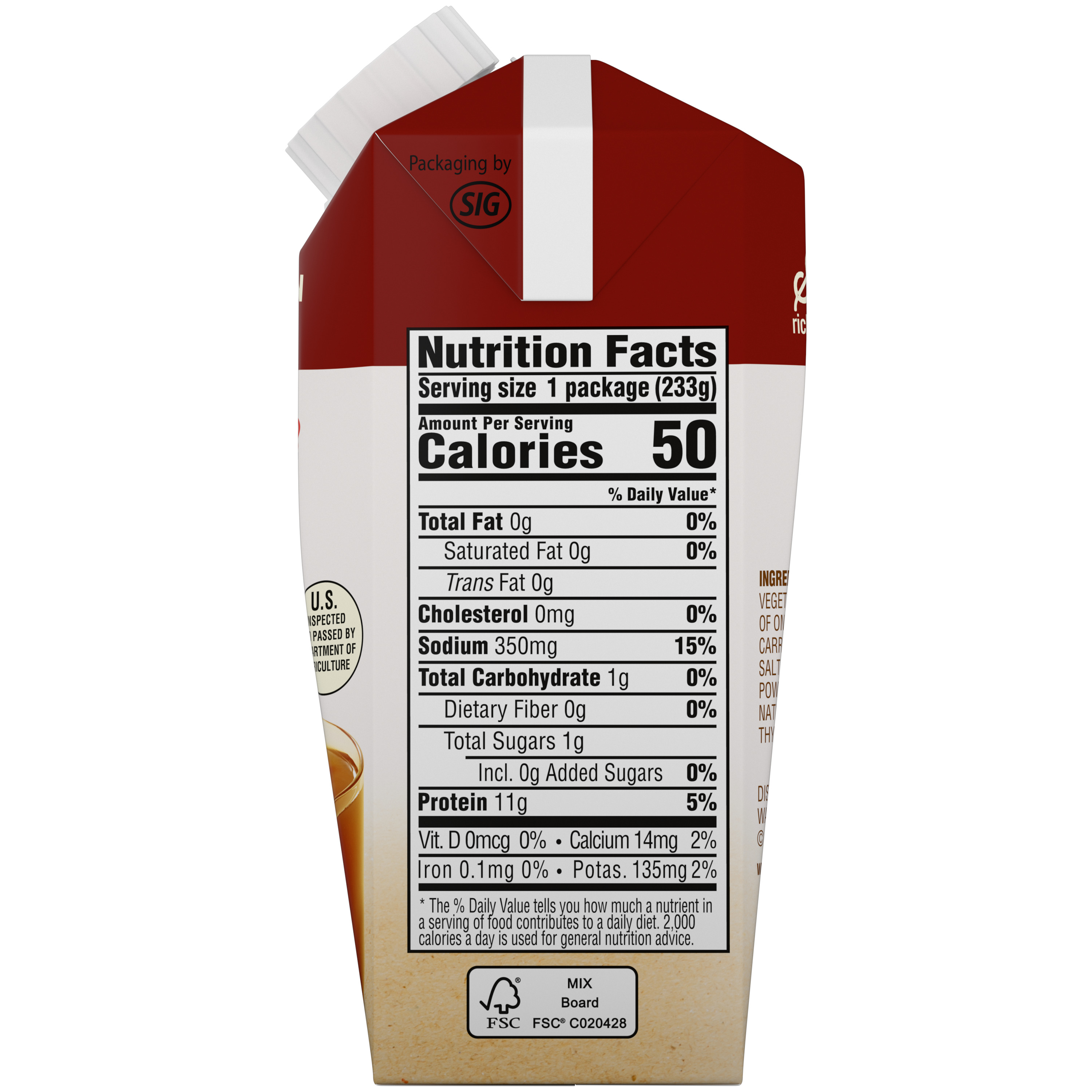 Beef Bone Broth 8.25 Nutrition Panel