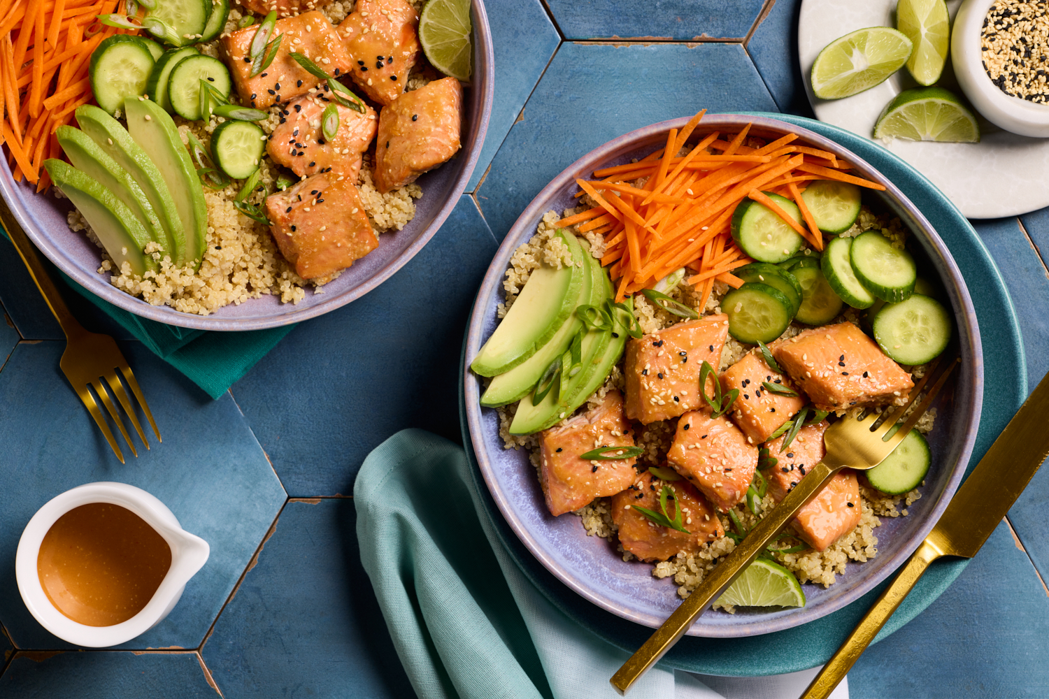 Quinoa Miso Salmon Bowl