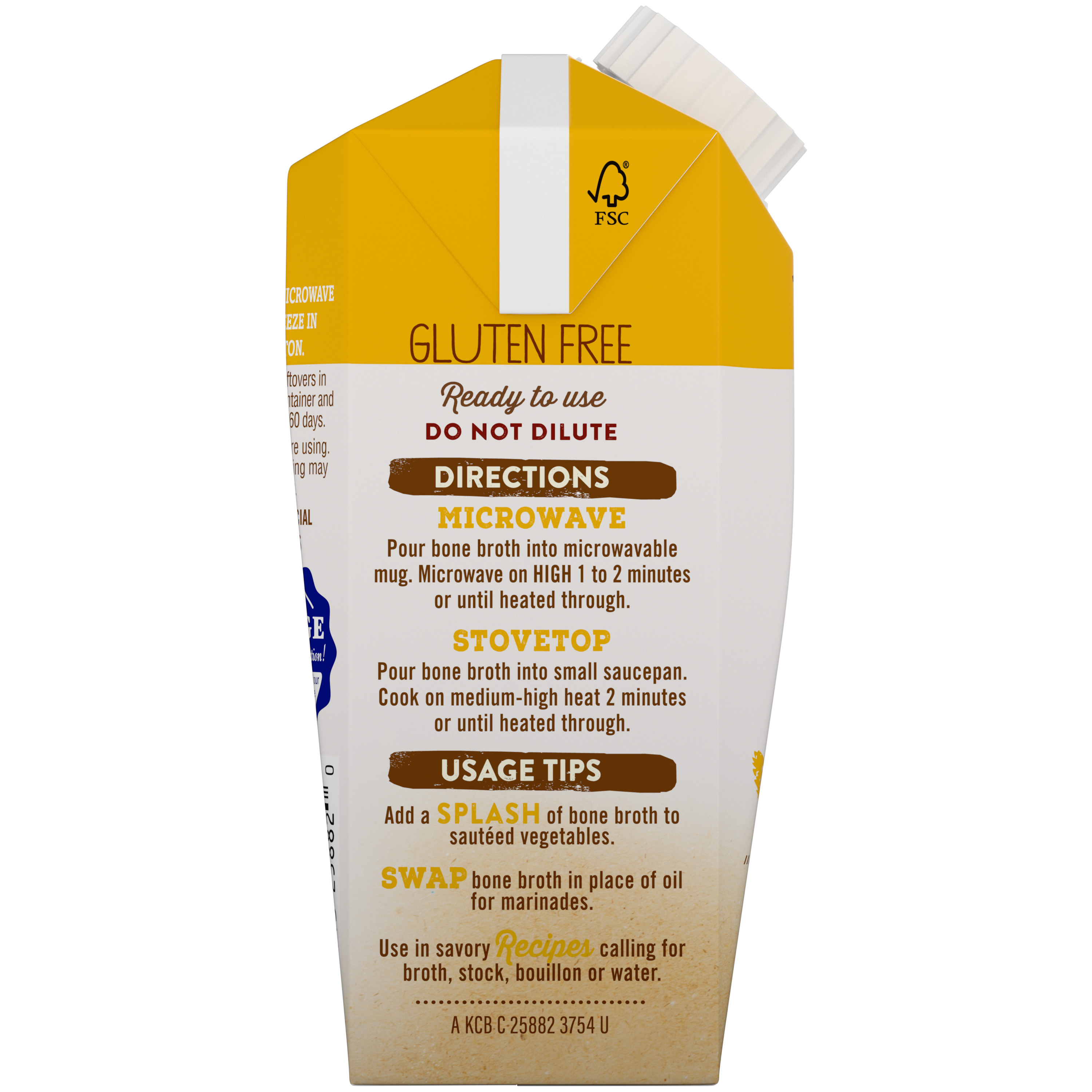 Chicken Bone Broth, 8.25 oz - Side