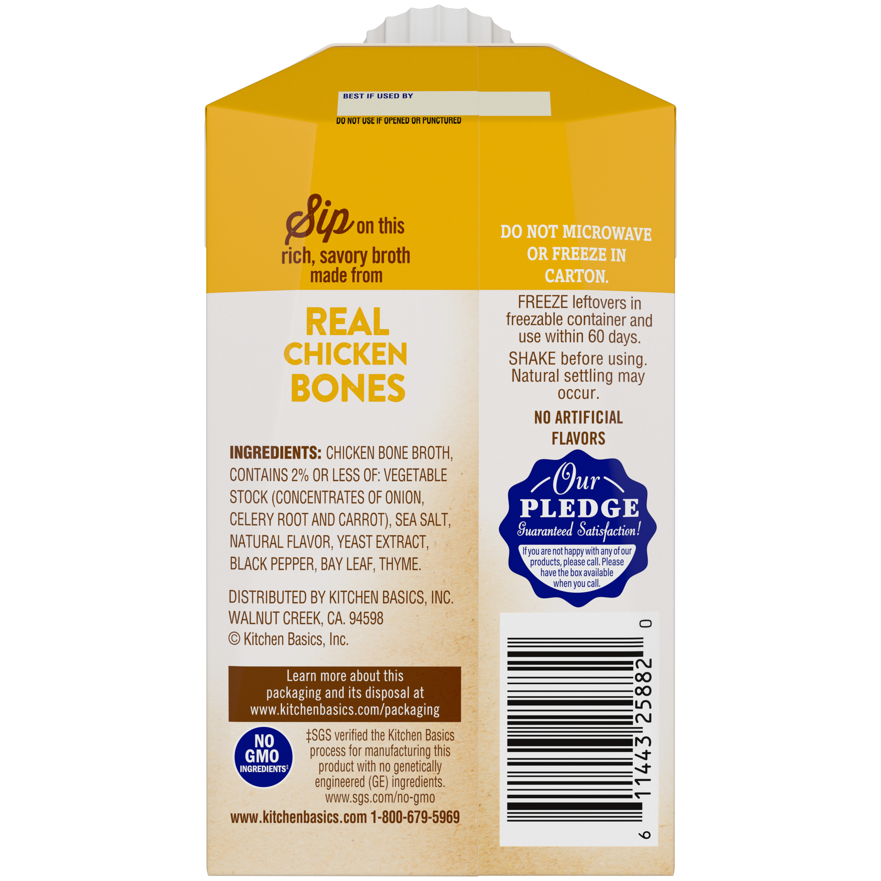 Chicken Bone Broth, 8.25 oz - Back