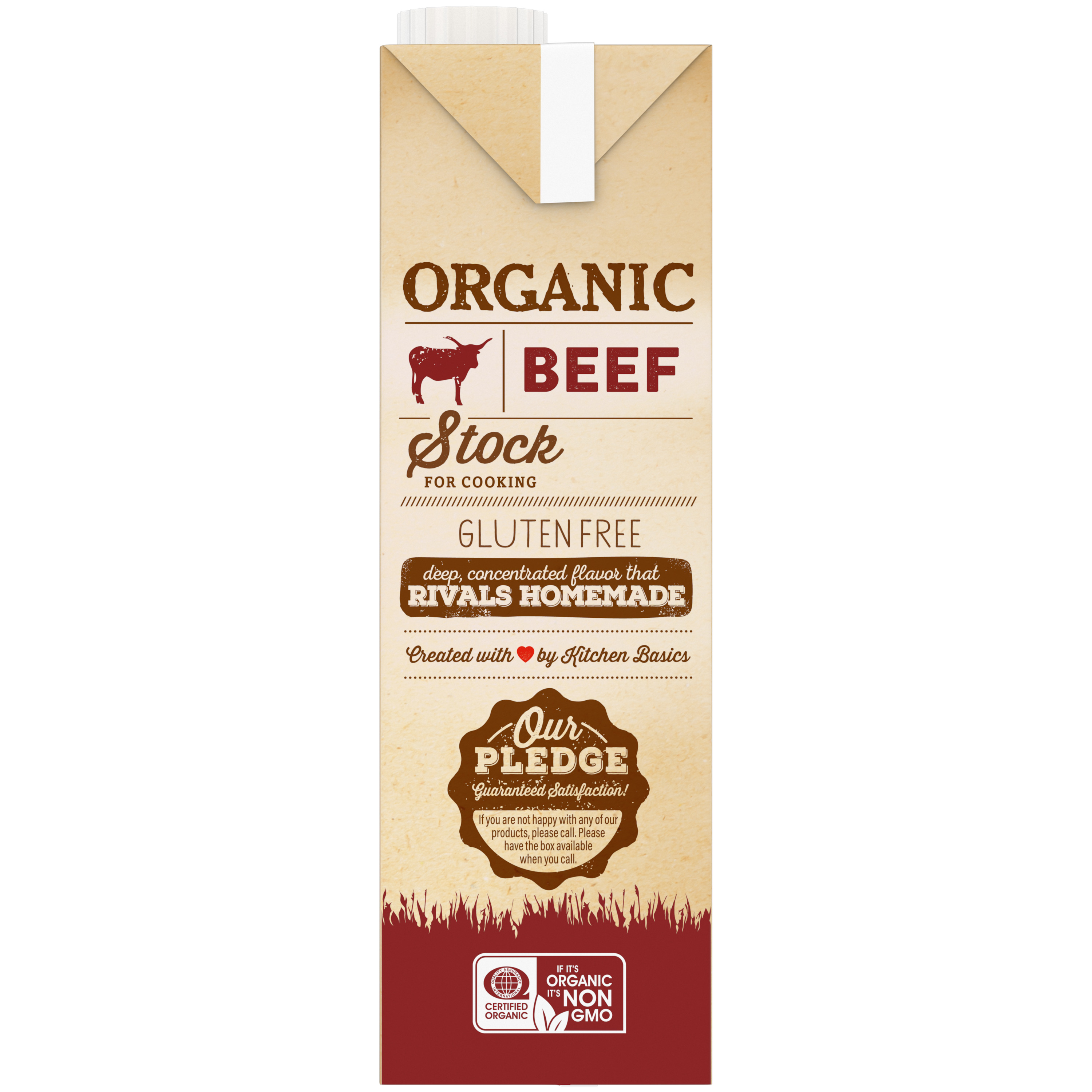 Organic Beef Stock, 32 oz - Side