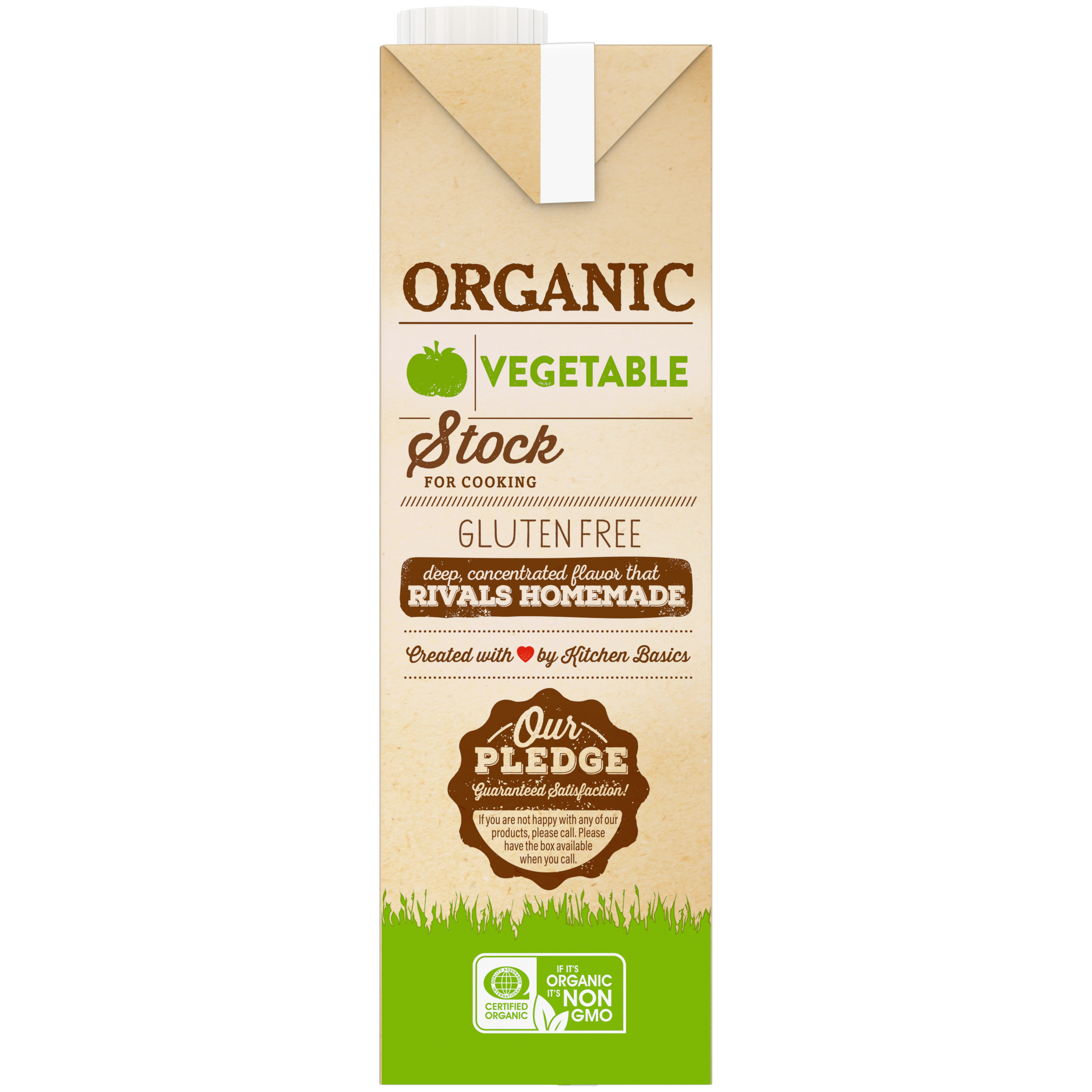 Organic Vegetable Stock, 32 oz - Side