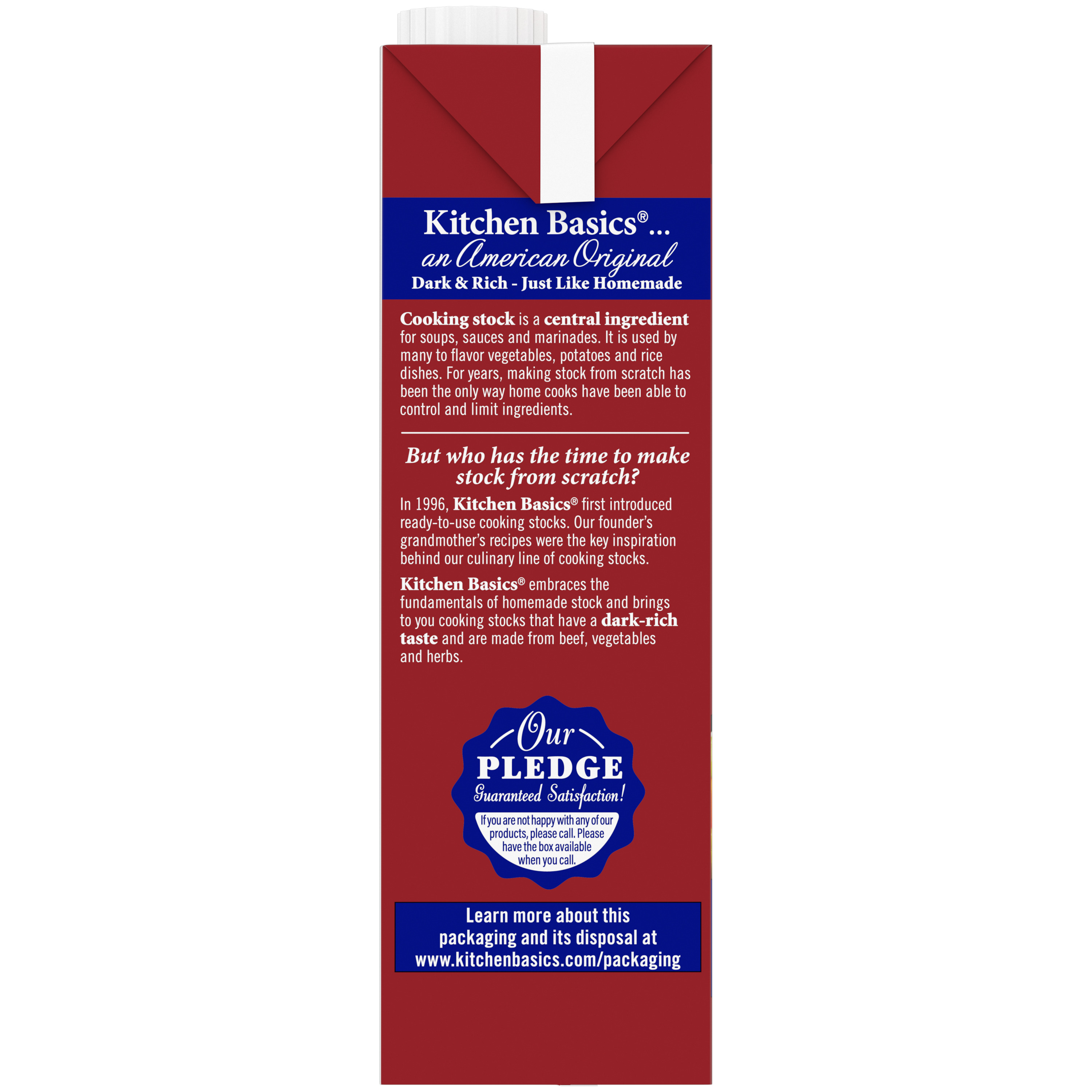 Original Beef Stock, 32 oz - Side Panel