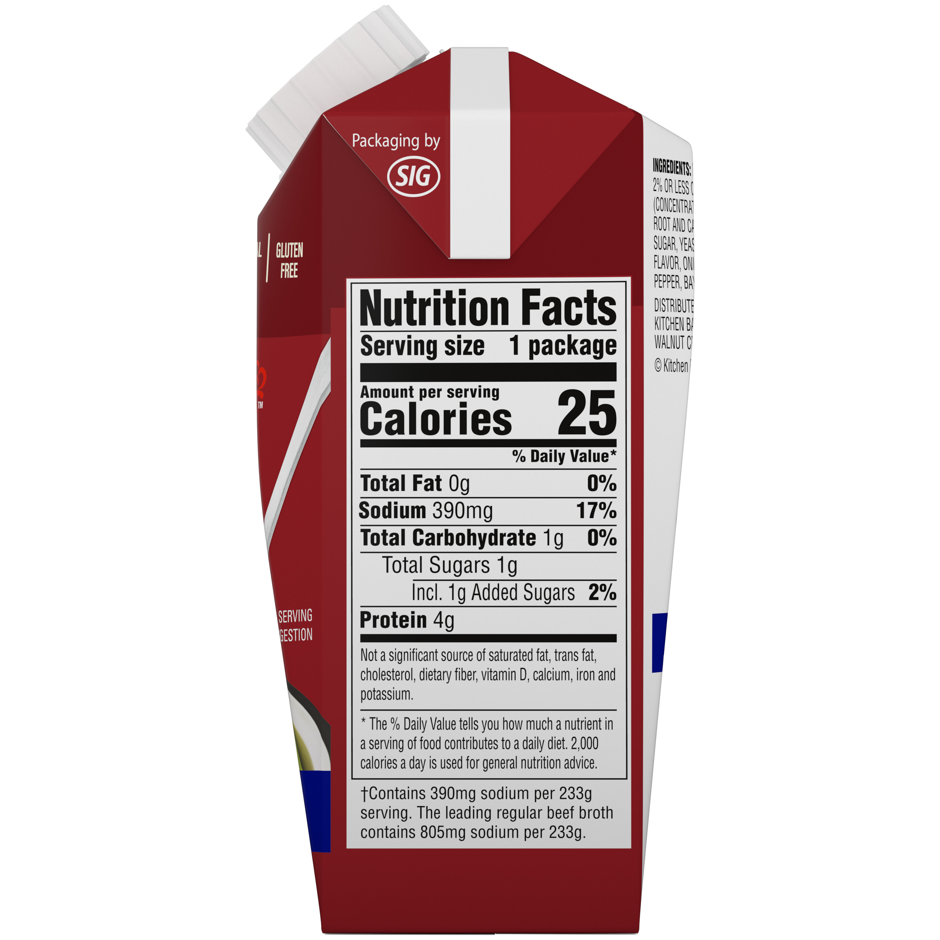 Original Beef Stock, 8.25 oz - Side Panel