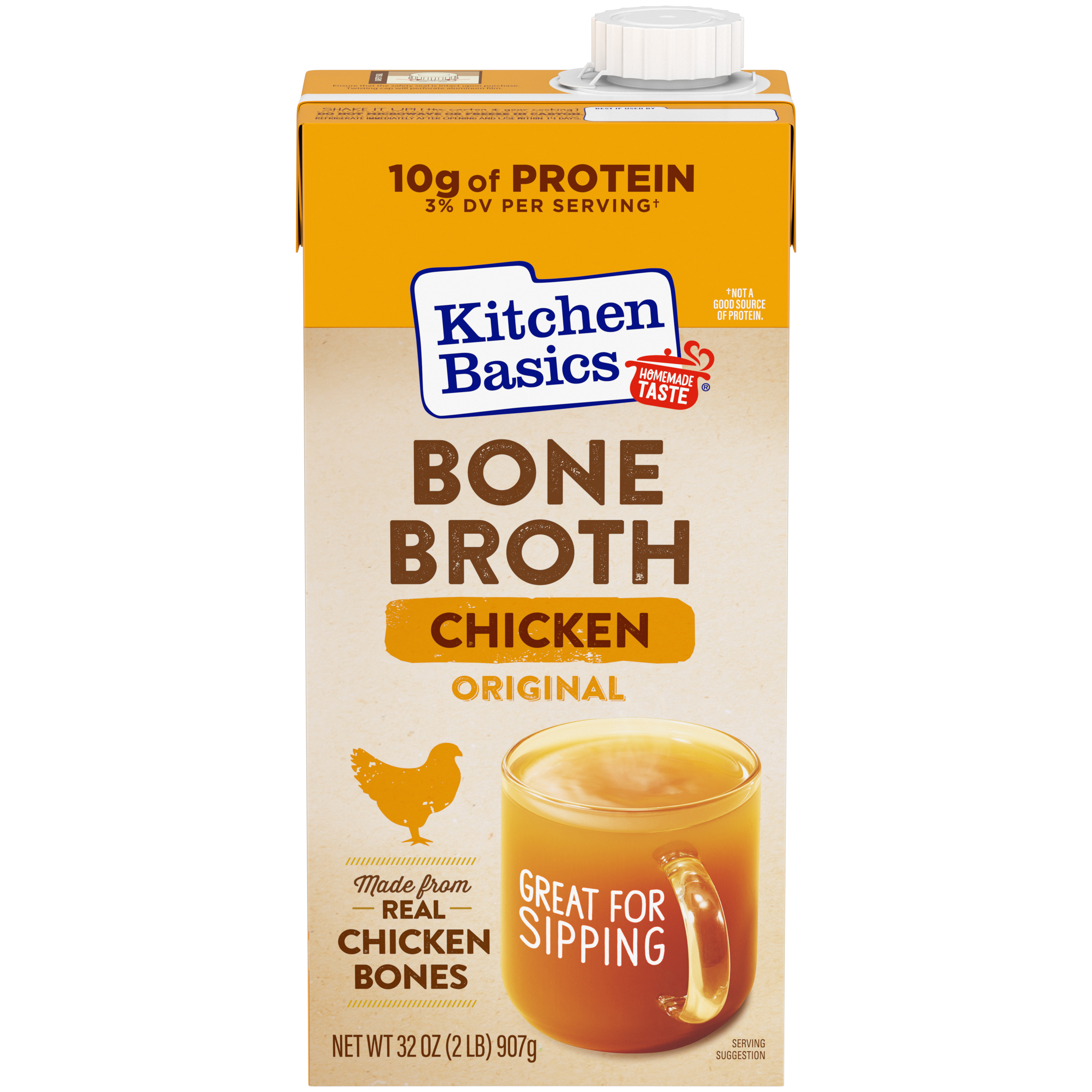 Original Chicken Bone Broth, 32 oz - Front