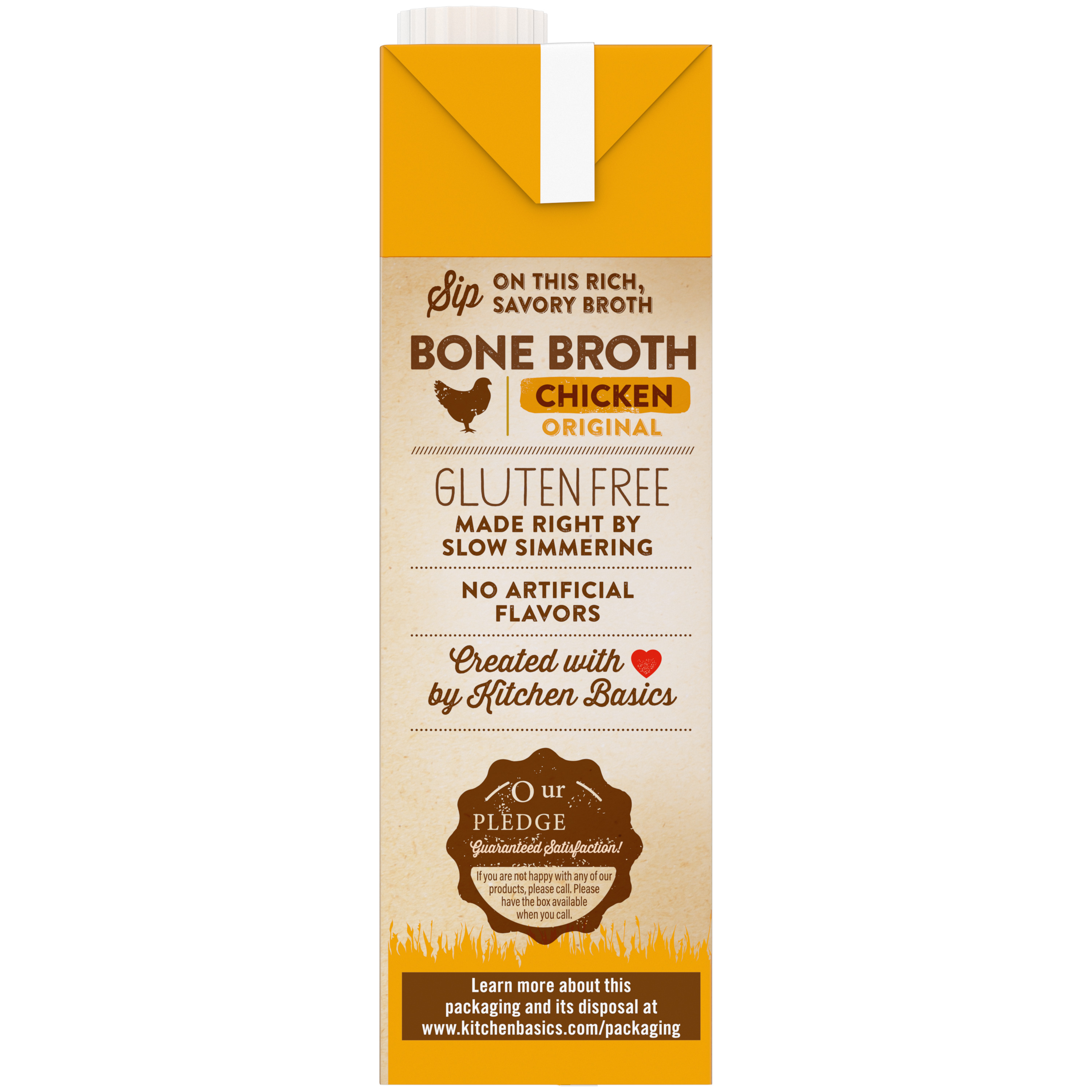 Original Chicken Bone Broth, 32 oz - Side