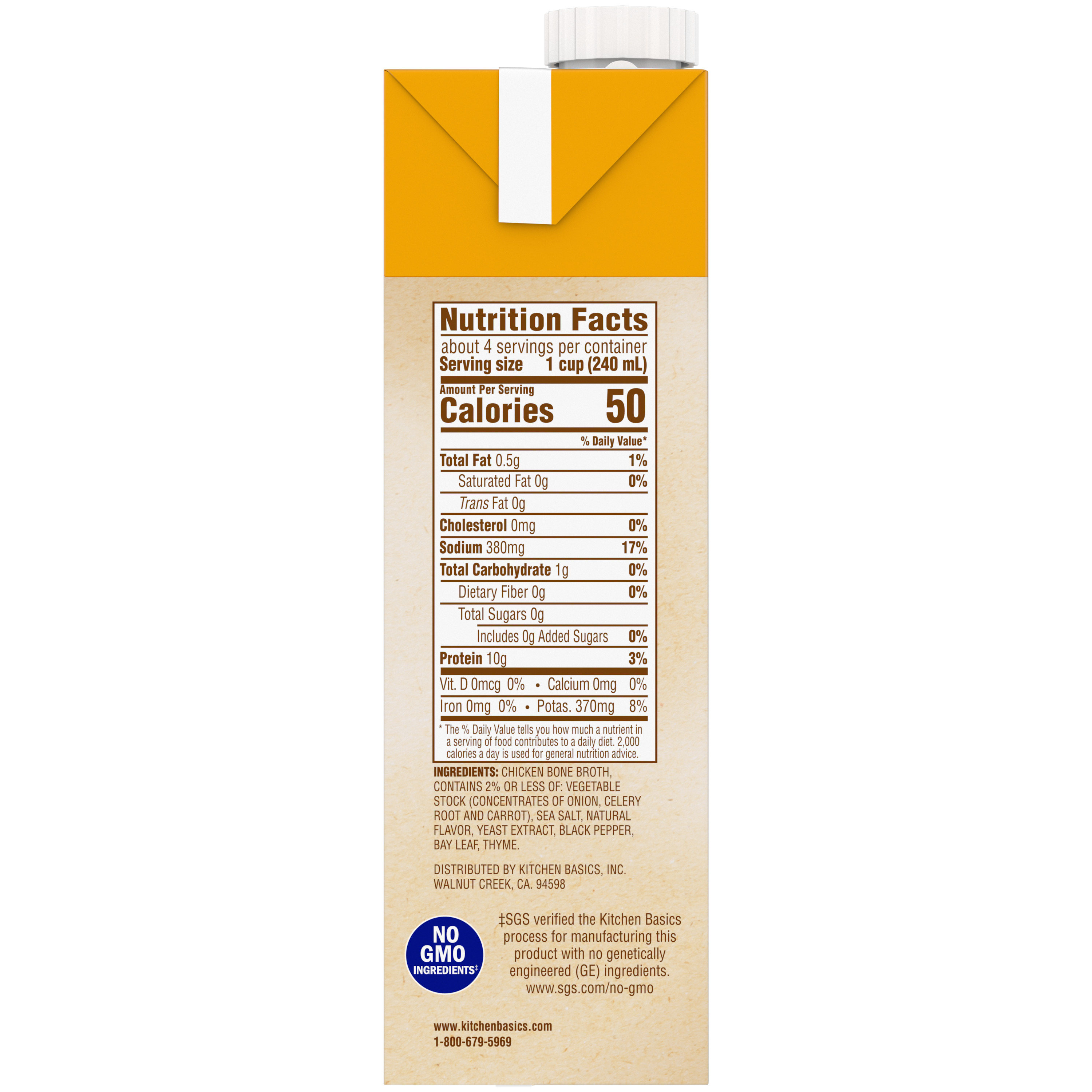 Original Chicken Bone Broth, 32 oz - Side