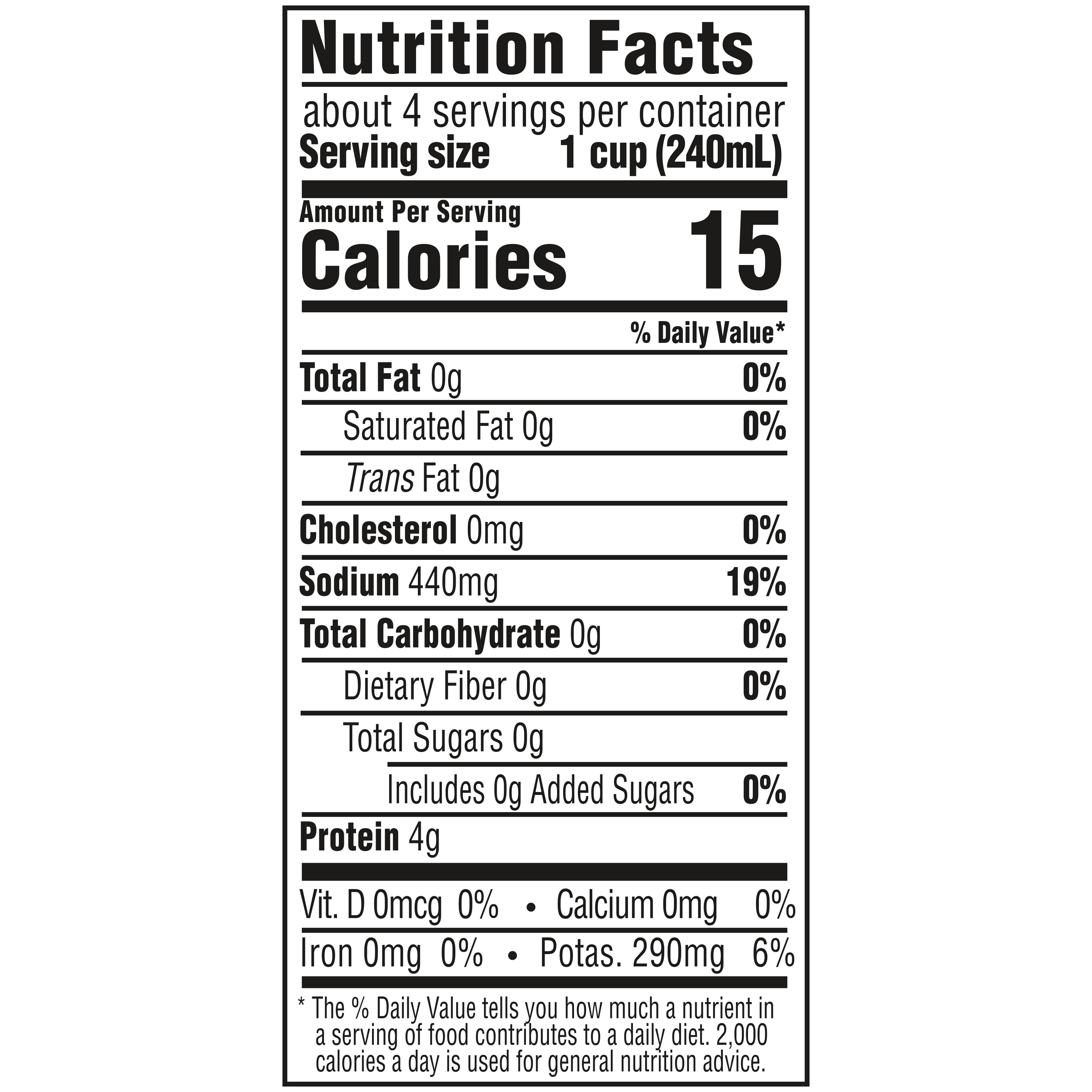 Original Chicken Stock, 32 oz - Nutrition