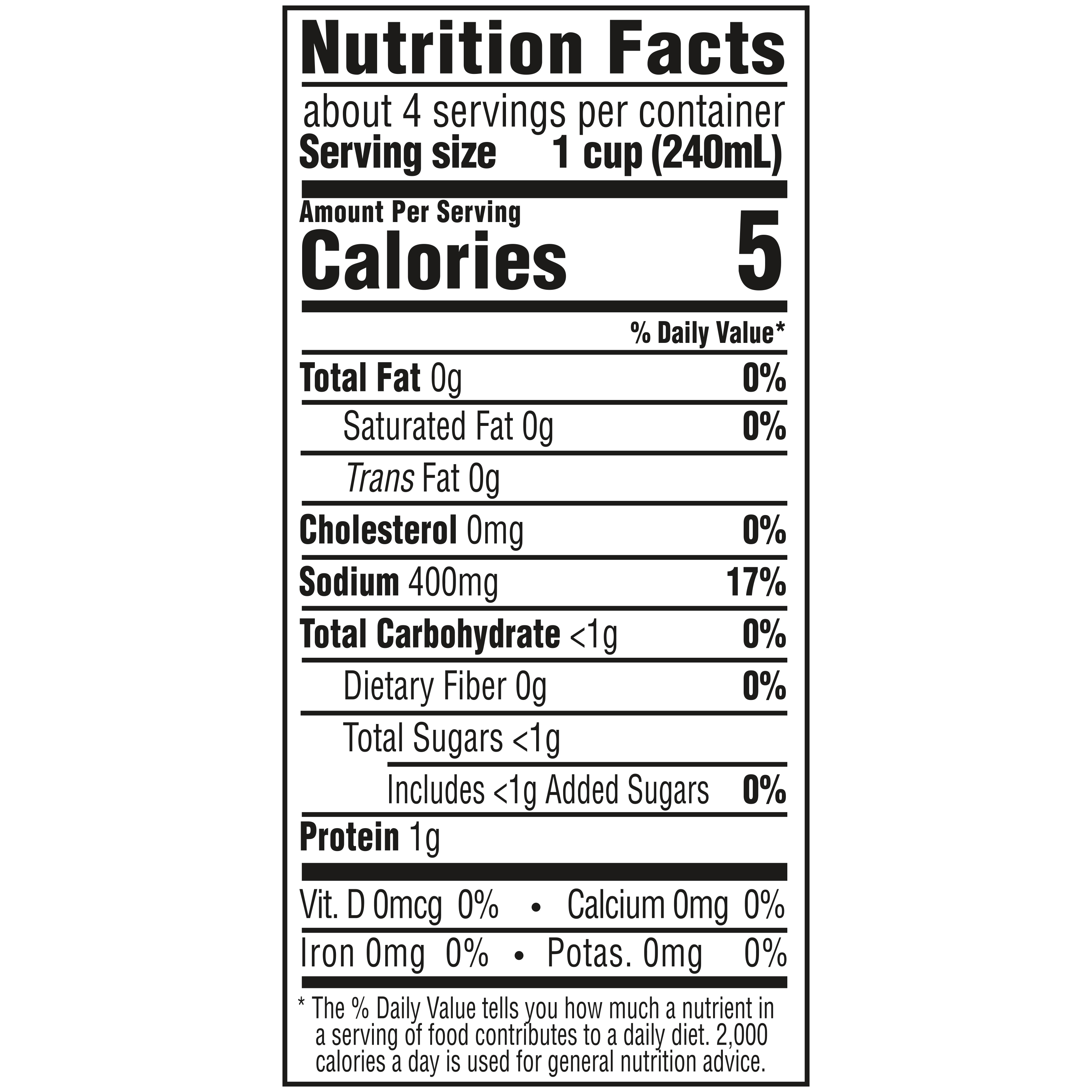 Original Seafood Stock, 32 oz - Nutrition