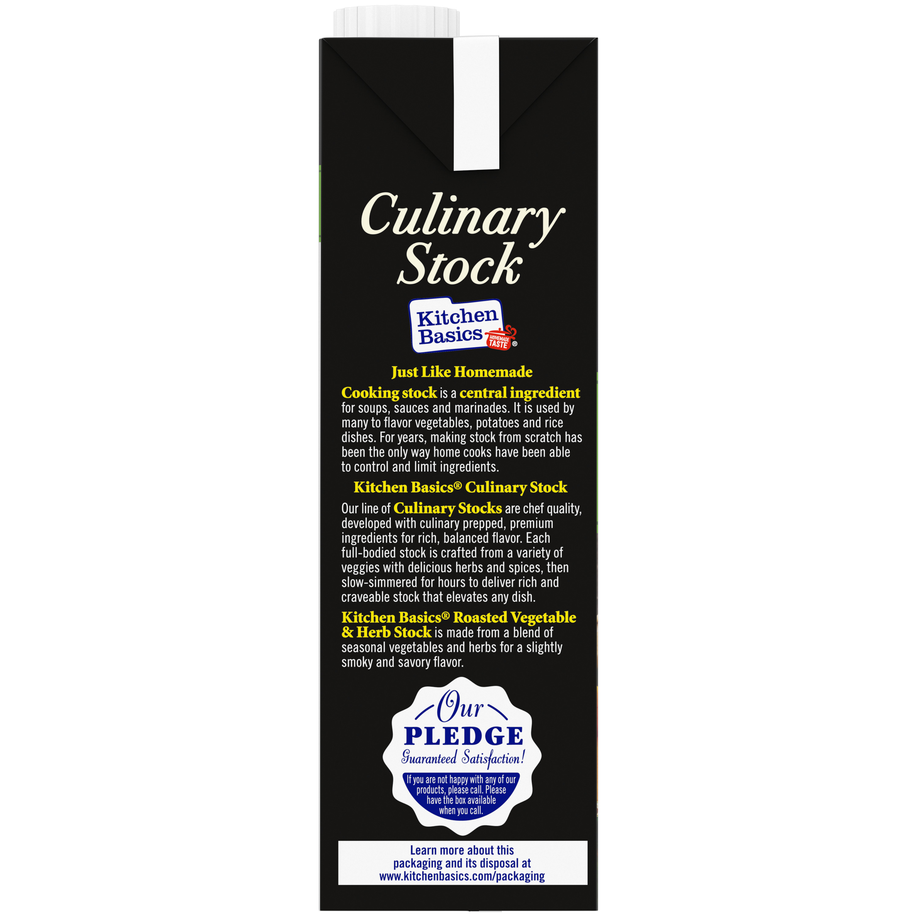Roasted Vegetable and Herb Culinary Stock - Side Panel