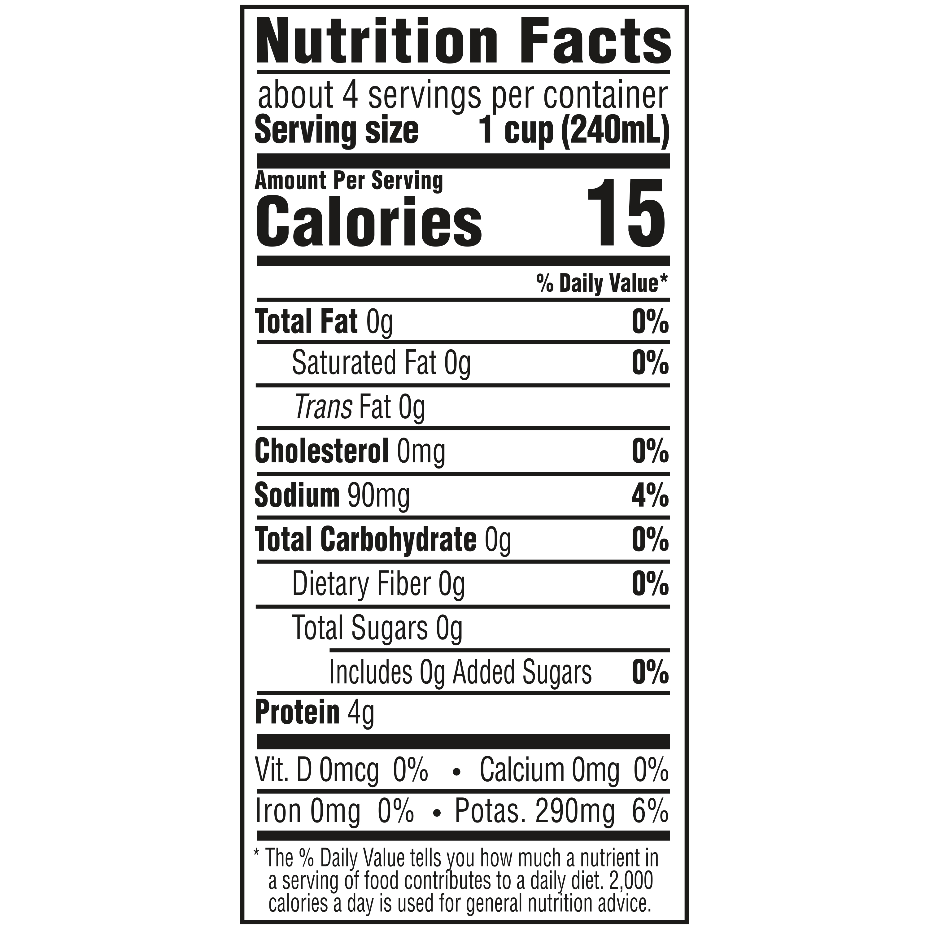 Unsalted Chicken Stock, 32 oz - Nutrition