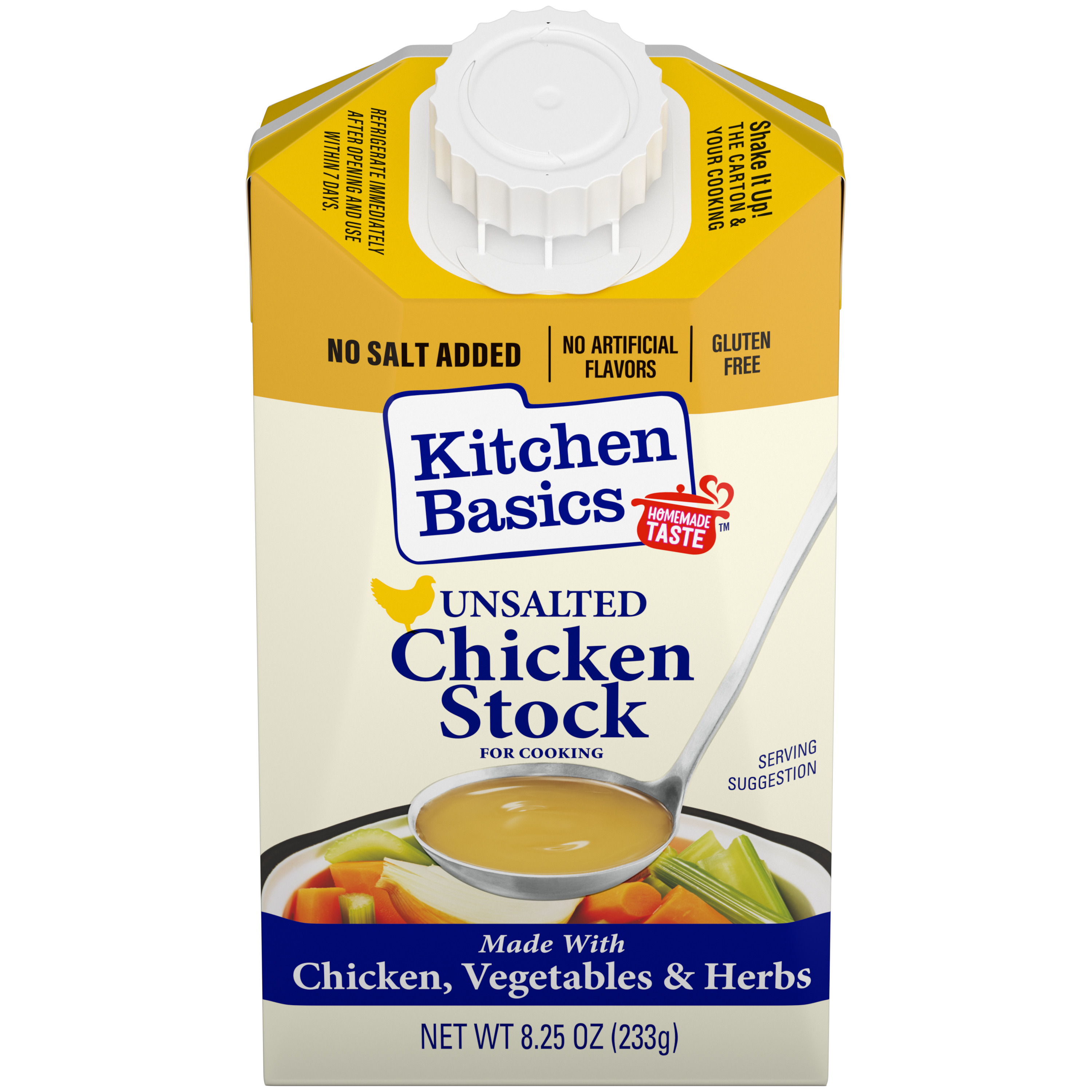 Unsalted Chicken Stock, 8.25 oz - Front