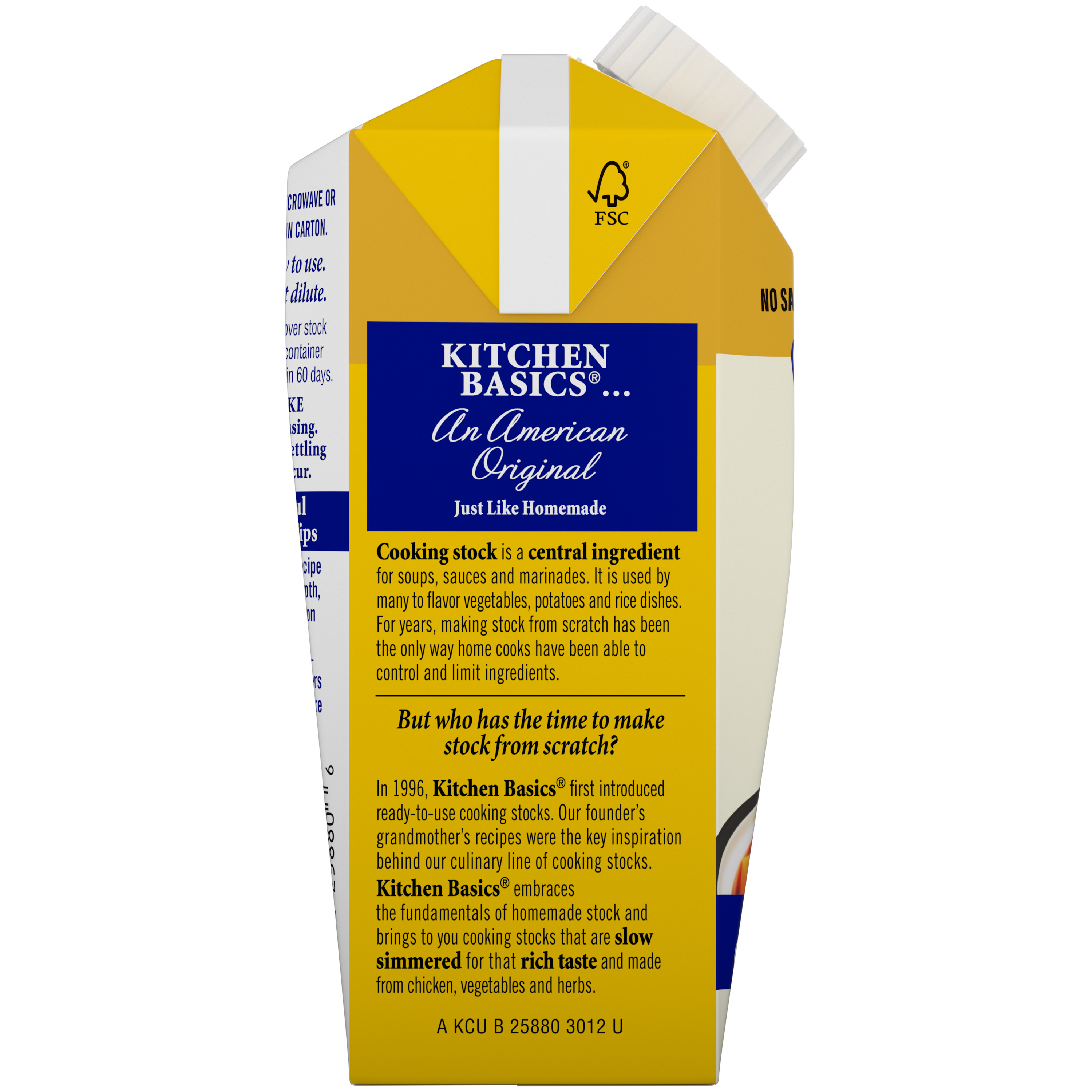 Unsalted Chicken Stock, 8.25 oz - Side