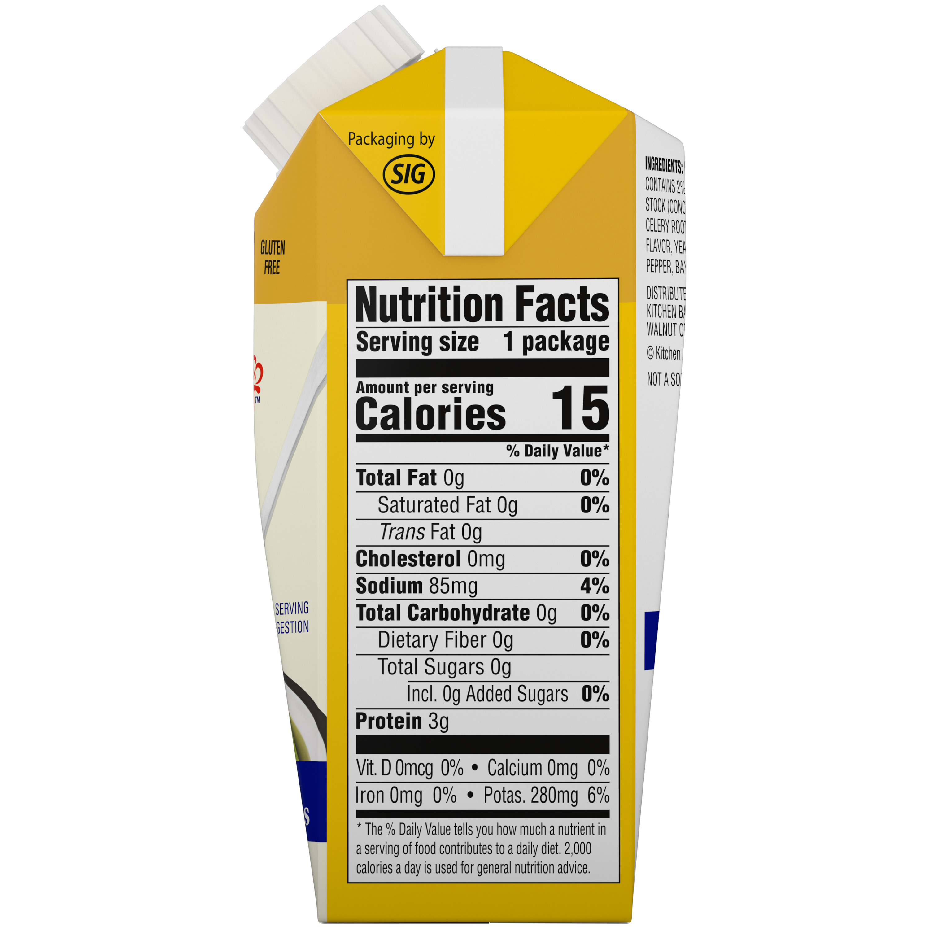 Unsalted Chicken Stock, 8.25 oz - Side