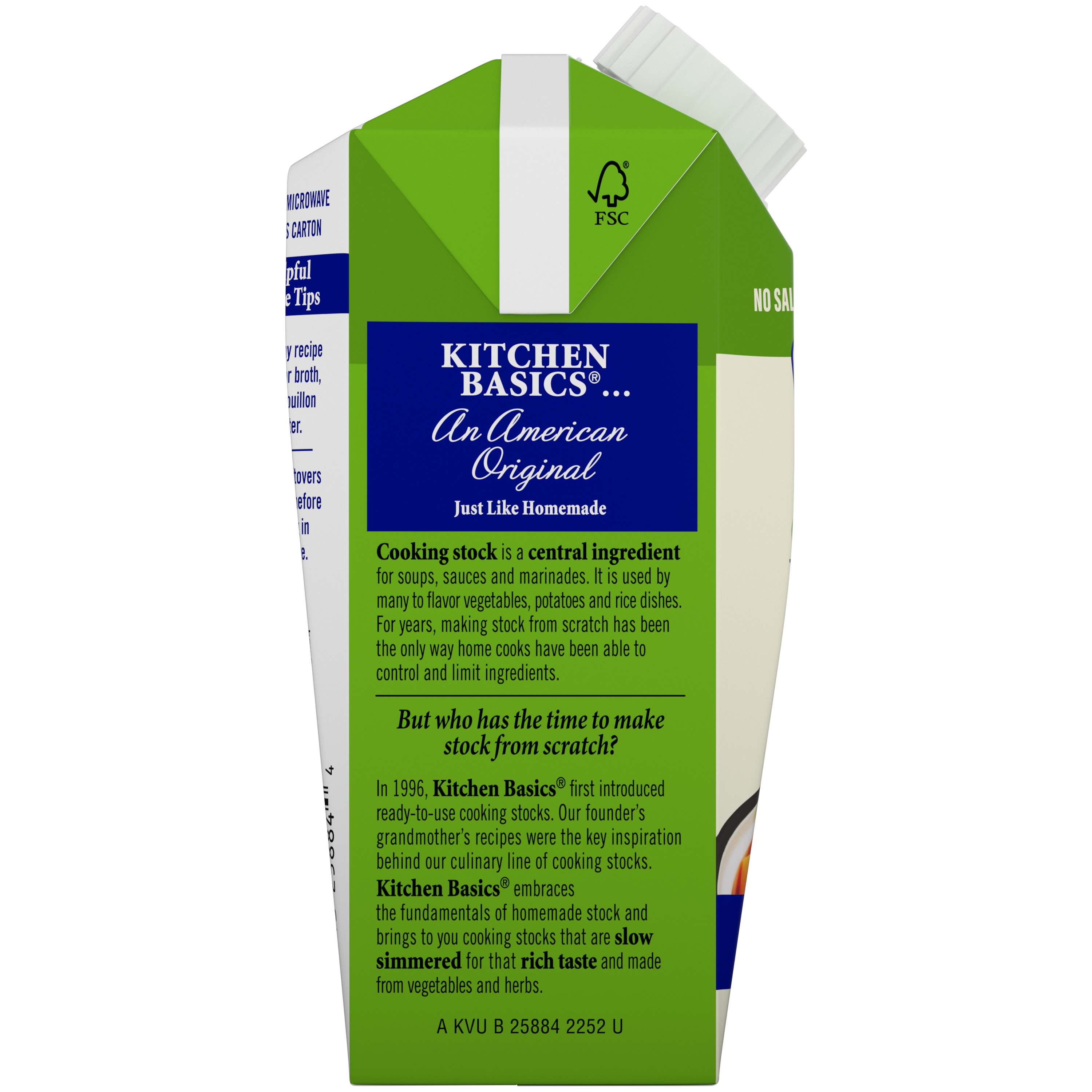 Unsalted Vegetable Stock, 8.25 oz - Side