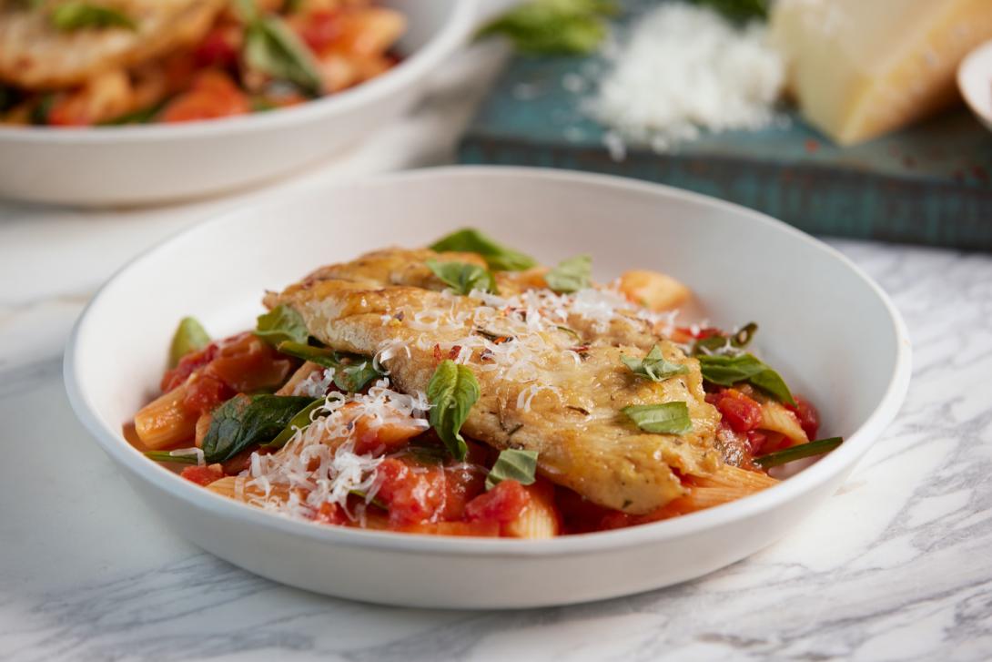 Herbed Chicken and Tomato Pasta