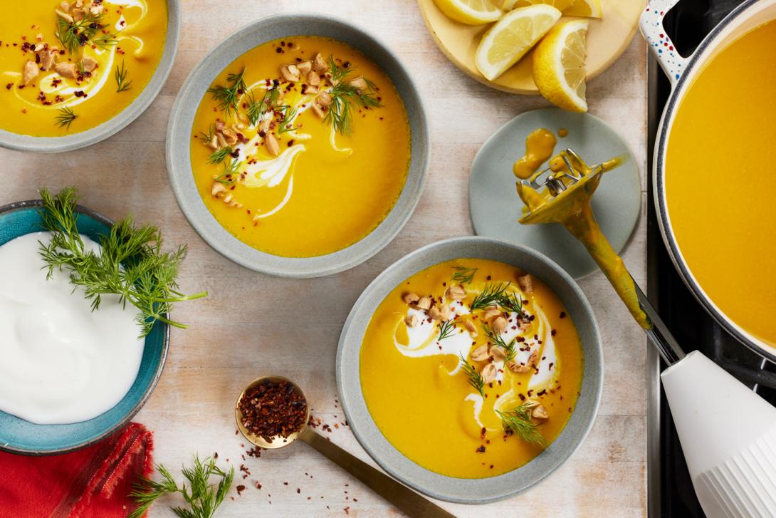 Carrot Ginger Tahini Soup