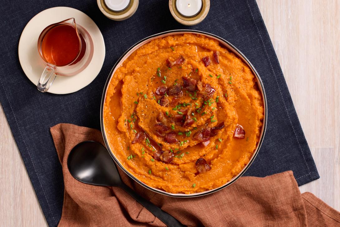 Gochujang Maple Mashed Sweet Potatoes
